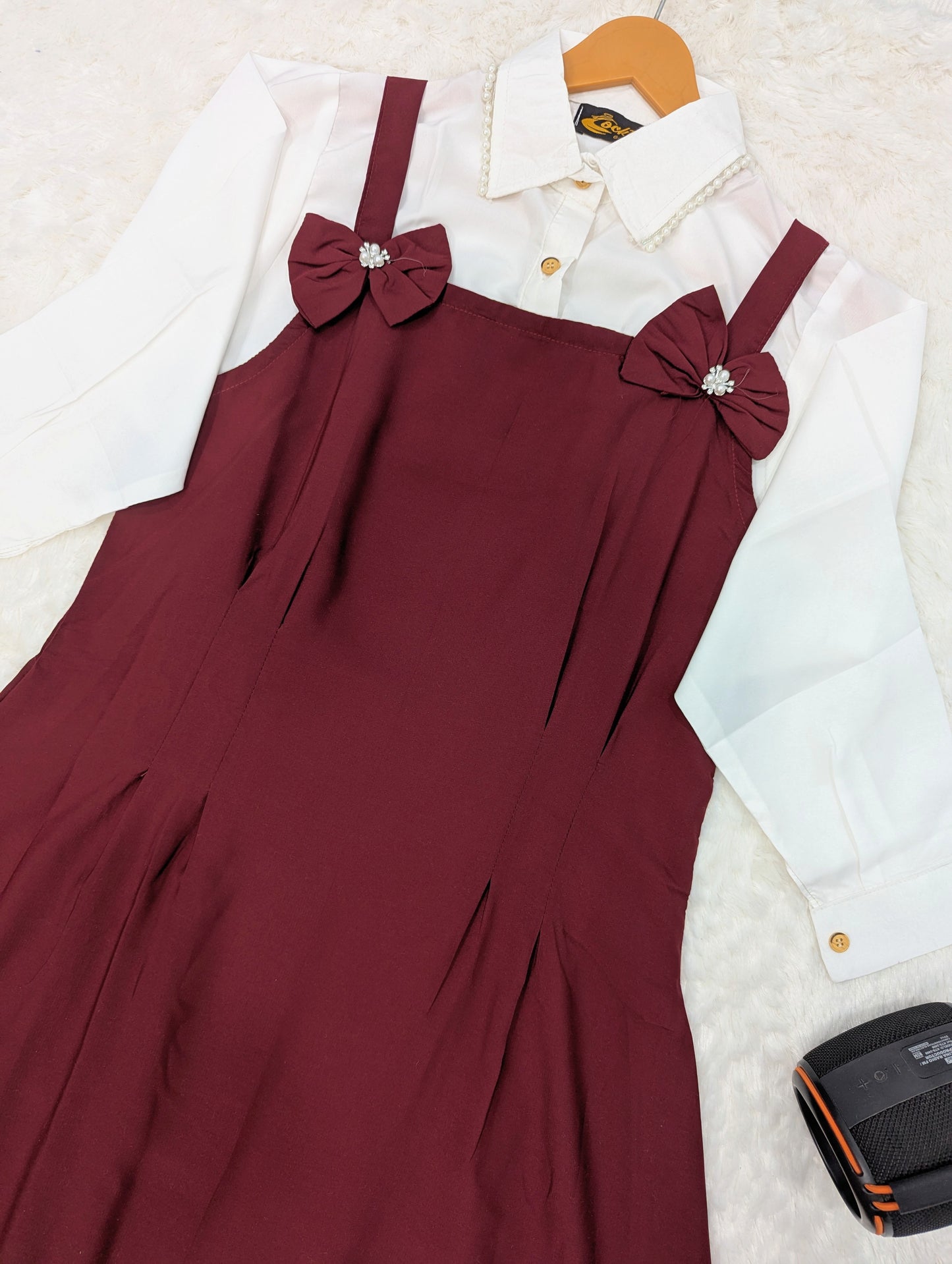 Elegant Bow Romper Style Maxi Dress for Girls