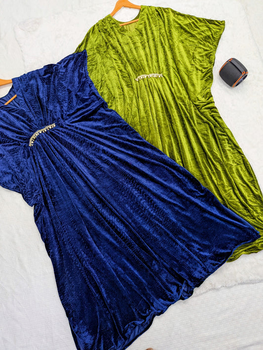 Luxury Velvet Kaftan – Elegant Party Wear