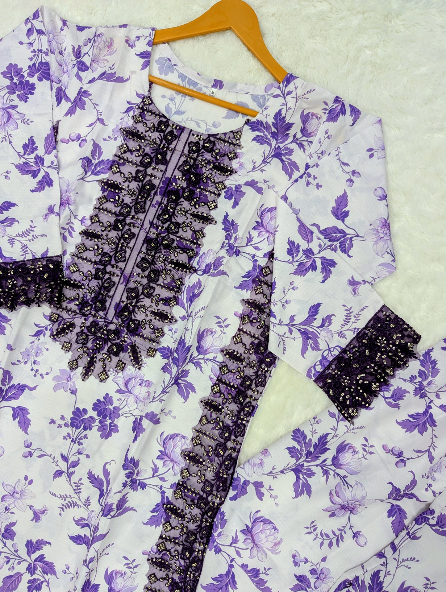 Lavender Bloom – Stitched 3 Piece Suit (Women)