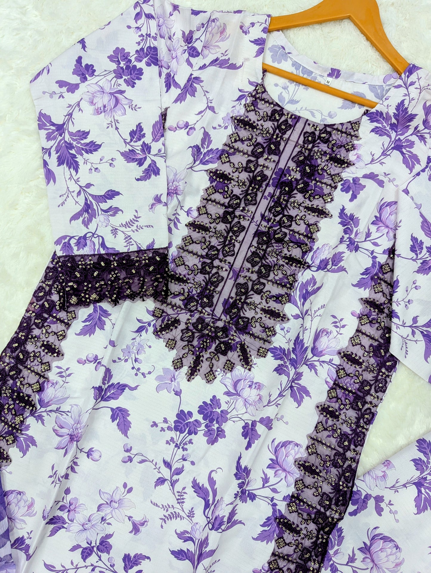 Lavender Bloom – Stitched 3 Piece Suit (Women)