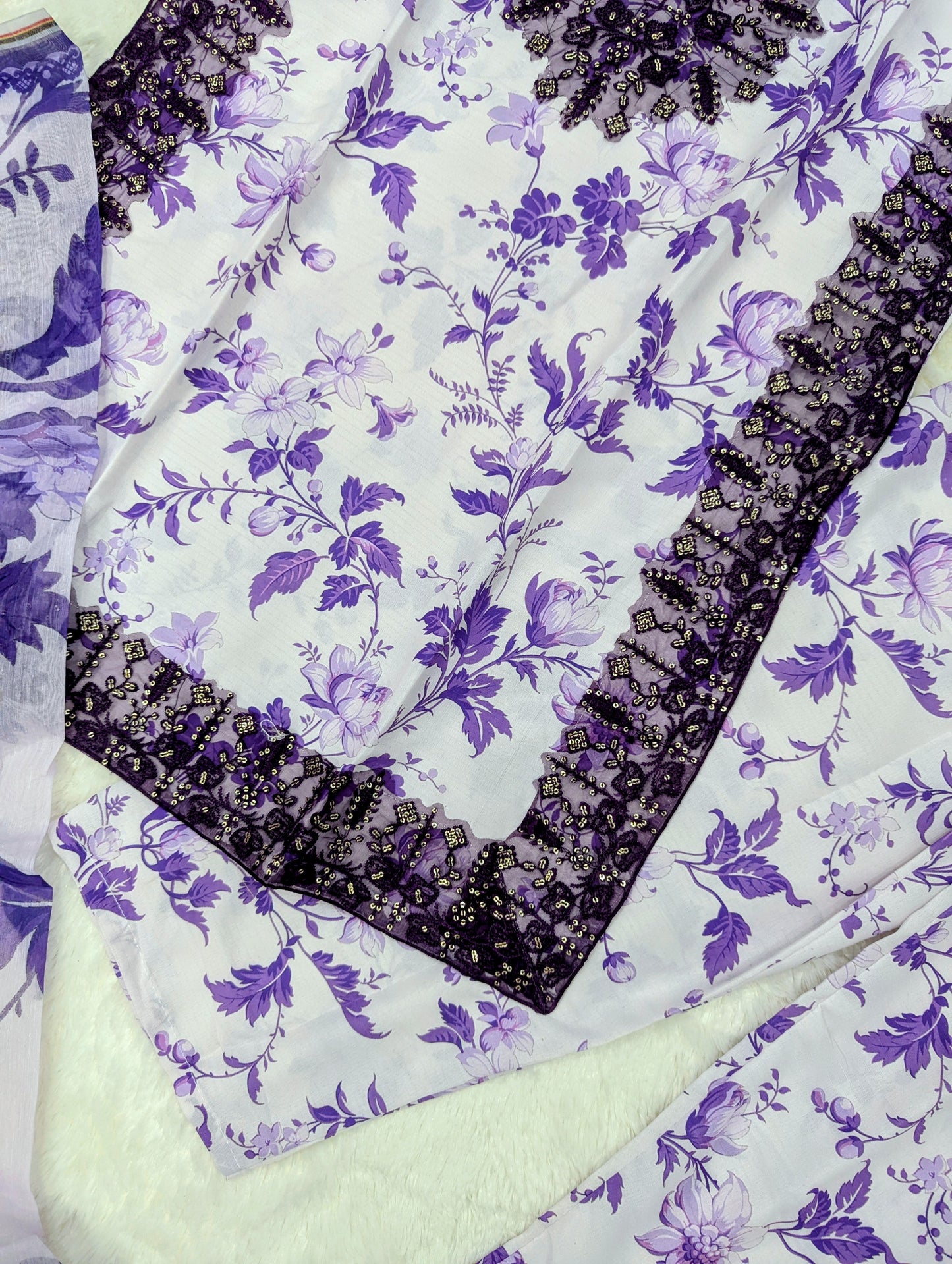 Lavender Bloom – Stitched 3 Piece Suit (Women)
